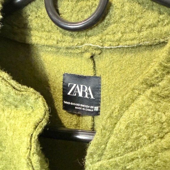 Zara Olive Green Wool Jacket - Picture 3 of 6